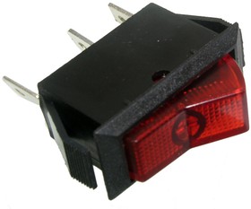 ASW-09-102 on-on красный, Клавишный переключатель ASW-09-102, ON-ON, красный, без подсветки