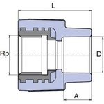 Муфта PP-R D20x1/2"РВ, EK SZI02020XX