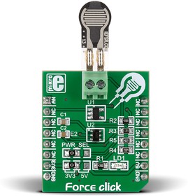 Фото 1/6 MIKROE-2065, Force Click mikroBus Click Board for Implement Force Pressure Measurement MIKROE-2065