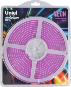 Фото 1/5 Гибкая светодиодная лента NEON ULS-N01-2835- 120LED/m-6mm- IP67-DC12V-9W/m-5M-PURPLE UL-00009089