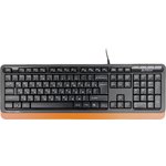 Клавиатура A4TECH Fstyler FK10, USB, черный оранжевый [fk10 orange]