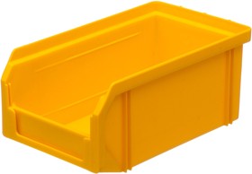 Фото 1/5 Пластиковый ящик Стелла-техник V-1-желтый 171х102х75мм, 1 литр