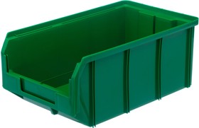 Фото 1/7 Пластиковый ящик Стелла-техник V-3-зеленый 341х207x143мм, 9,4 литра