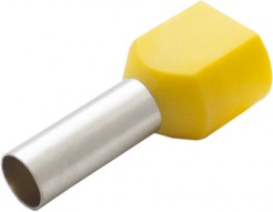 Engard Наконечник штыревой втулочный изолированный двойной НШВИ(2) 6,0-14 цвет желтый (1 пакет/50 шт.) NSHvI2-6-14-Y