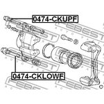 0474-CKLOWF, Втулка направляющая тормозного суппорта | перед прав/лев |