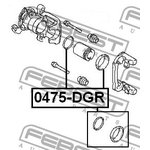 0475-DGR, Ремкомплект суппорта MITSUBISHI Carisma (95-03) заднего FEBEST