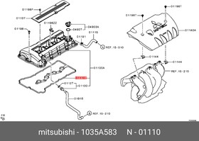 Фото 1/4 Прокладка клапанной крышки MITSUBISHI 1035A583