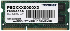 Фото 1/5 Модуль памяти Patriot DDR3L SO-DIMM 8Gb 1600МГц CL11 (PSD38G1600L2S)