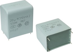 Фото 1/3 F339X243330MFM2B0, F339X2 Polypropylene Capacitor PP, 305 V ac, 630 V dc, ±20%, 330nF, Through Hole