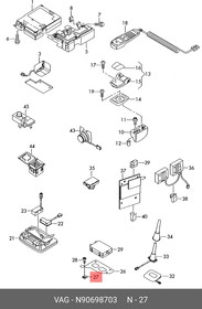 Фото 1/8 N 906 987 03, Гайка, вставная [ORG]