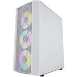 Powercase CMRMW-L4 Корпус Rhombus X4 White, Tempered Glass, Mesh ...