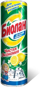 Фото 1/2 32-6, Универсальное чистящее средство Биолан порошок Сочный лимон 400гр