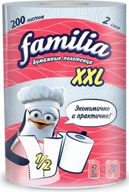 Фото 1/3 5039303/5084121, Полотенца бумажные FAMILIA XXL 2сл 1рул