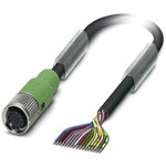 1430776, Female 17 way M12 to Sensor Actuator Cable, 1.5m