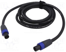 RF553, Cable; SpeakON female 4pin,both sides; 3m; black; Ocable: 10.8mm