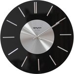 GL200923 Часы настенные, круглые, цвет корпуса черный, стекло, ø32,7см ...