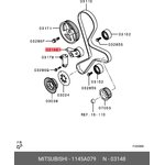 1145A079, Ролик ГРМ MITSUBISHI L200 (05-) (2.5TDI) натяжителя OE