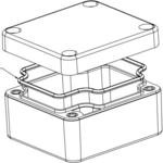 PN-1320-A, Enclosures for Industrial Automation IP68 NEMA 6P Box (2.5 X 2.3 X 1.4 In)