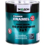 Грунт-эмаль по ржавчине 3 в 1, полуматовая, 2,2 кг, коричневая 236351