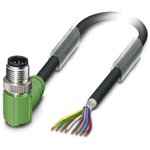 1522820, Right Angle Male 8 way M12 to Sensor Actuator Cable, 3m