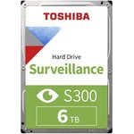 6TB Toshiba Surveillance S300 (HDWT860UZSVA/ HDKPB06Z0A01S) {SATA 6.0Gb/s, 5400 rpm, 256Mb buffer, 3.5" для видеонаблюдения}