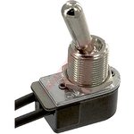 111-16-73, Toggle Switch, Panel Mount, On-Off, SPST, Lead Wire Terminal, 250V ac