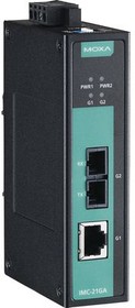 Фото 1/2 IMC-21GA-SX-SC-T, Media Converter, Ethernet - Fibre Multi-Mode, Fibre Ports 1SC