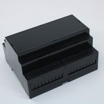 D6MG-BK, (106.25x90.2x57.5мм), Пластиковый корпус на DIN рейку, черный