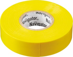 Фото 1/2 Изолента Navigator 71 105 NIT-B15-20/Y жёлтая