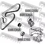 Ролик MITSUBISHI LANCER CY,CZ# 2007.03- [EUR] обводной \ 0488-CY6A FEBEST