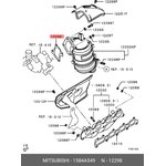 Прокладка турбокомпрессора MITSUBISHI L200 2006-  mot.2,5DID 1584A549