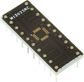 W13077RC, Straight Through Hole Mount 0.5 mm, 2.54 mm Pitch IC Socket Adapter, 28 Pin Female QFN to 28 Pin Male DIP