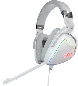 Фото 1/9 ROG DELTA WHITE Headset w/ Mic Wired (USB) 387g 20-40000Hz 50mm Drivers (448741)
