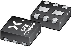 BC857QASZ, Bipolar (BJT) Transistor Array 2 PNP (Dual) 45V 100mA 100MHz 350mW Surface Mount DFN1010B-6