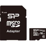 SP016GBSTHDU3V10SP, Memory Card, microSD, 16GB, 90MB/s, 80MB/s, Black