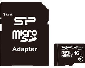 SP016GBSTHDU3V10SP, Memory Card, microSD, 16GB, 90MB/s, 80MB/s, Black