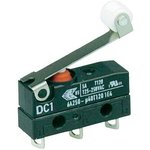 DC1C-A1RC, Micro Switch DC, 6A, 1CO, 2N, Roller Lever