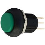 IMP7Z432, Pushbutton Switch Momentary Function 1NO + 1NC Panel Mount Black / Green