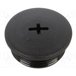 HPM25 BK080, Заглушка, M25, Мат-л полиамид, черный