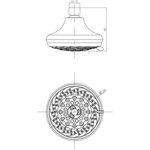 Лейка для верхнего душа, 7-функциональная LM8042C