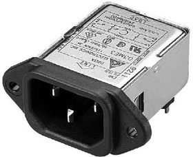 10ME3G, AC Power Entry Modules IEC Connector Filter, Single, 250VAC, 10A, Screw Mounting, N/A-Lug