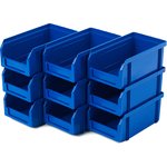 Пластиковый ящик Стелла-техник V-1-К9-синий , комплект 9 штук