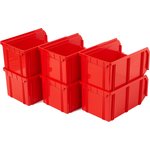 Пластиковый ящик Стелла-техник V-2-К6-красный , комплект 6 штук
