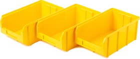 Фото 1/3 Пластиковый ящик Стелла-техник V-3-К3-желтый , комплект 3 штуки