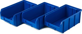 Фото 1/3 Пластиковый ящик Стелла-техник V-3-К3-синий , комплект 3 штуки