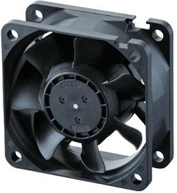06025SA-12M-EA-D0, DC Fans Tubeaxial Fan, 60x60x25mm, 12VDC, 19.8CFM, Rib Mount, Ball Bearing, Lead Wires