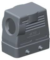 T1230100132-000, Heavy Duty Power Connectors High Construction Hood M32 Side Entry