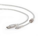 Cablexpert Кабель USB 2.0 Pro, AM/microBM, 1,8м, экран, феррит.кольцо ...