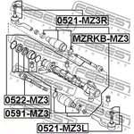 Пыльник р/рейки MAZDA 3 BK 2003-2011 [GEN] \ MZRKB-MZ3 FEBEST