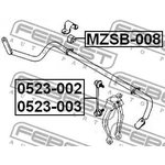 0523-002, 0523002_тяга стабилизатора переднего правая!\ Mazda 6 all 02